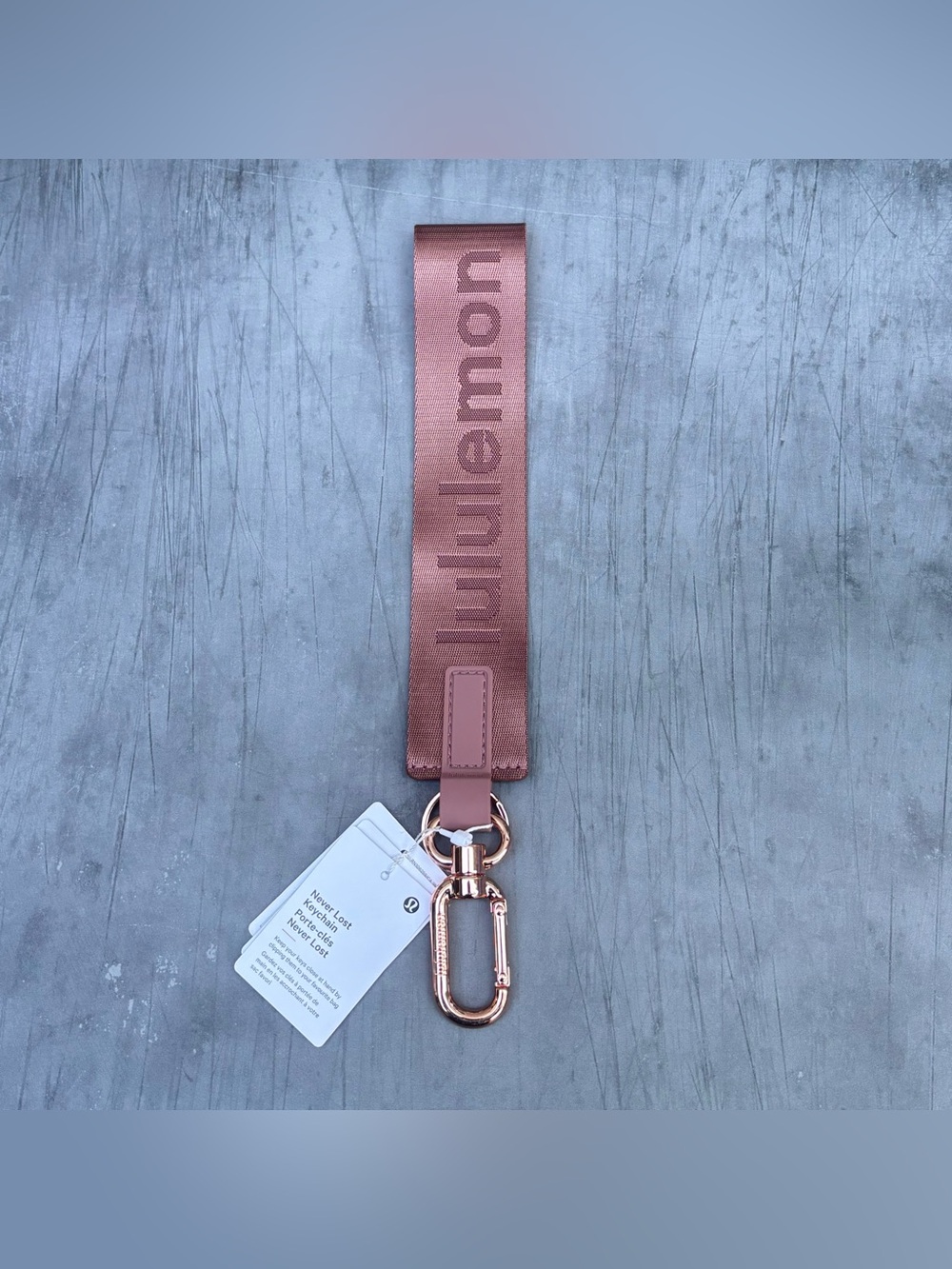 NWT Lululemon Never Lost Keychain In Red Clay/Rockwood